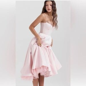 House of CB Mademoiselle Ballet pink Midi Dress
